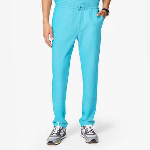 men's Neon Blue Yamba - Slim Scrub Pants