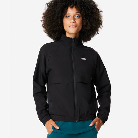 women's Black Sydney - Performance Scrub Jacket